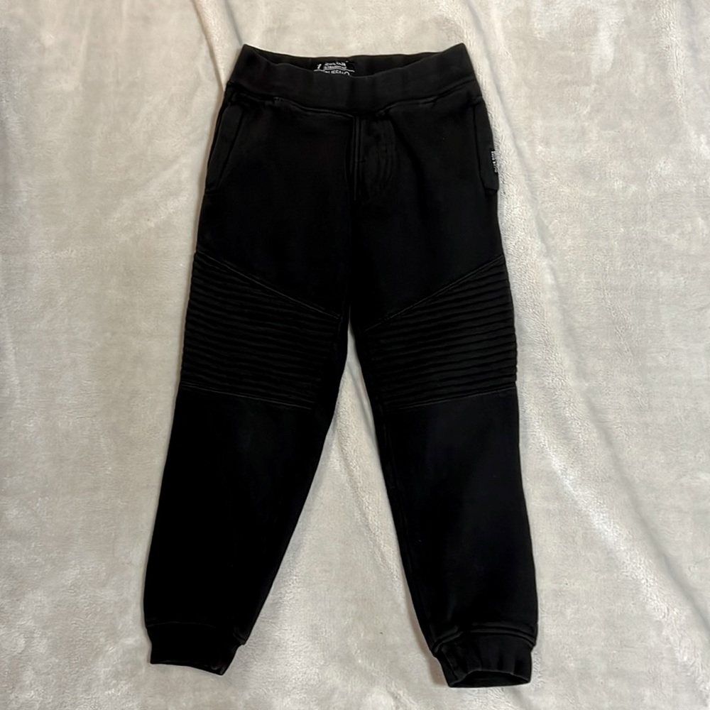 Boys Buffalo Cotton Joggers | Black w/ Detail | Size 7